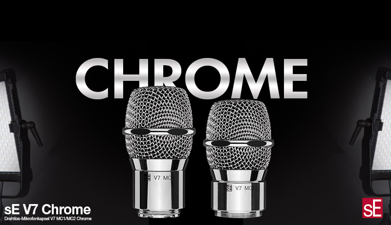 sE Electronics V7 MC1 MC2 Chrome Drahtlos-Mikrofonkapsel