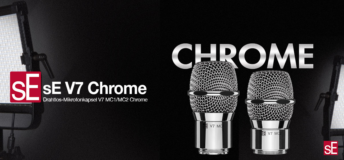 sE Electronics V7 MC1 MC2 Chrome Drahtlos-Mikrofonkapsel
