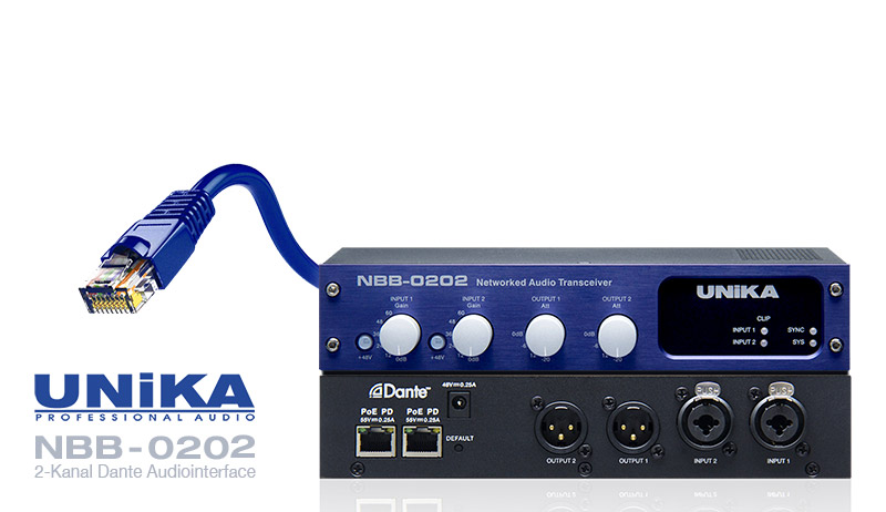 UNiKA NBB-0202 Dante-Audio-Interface Test